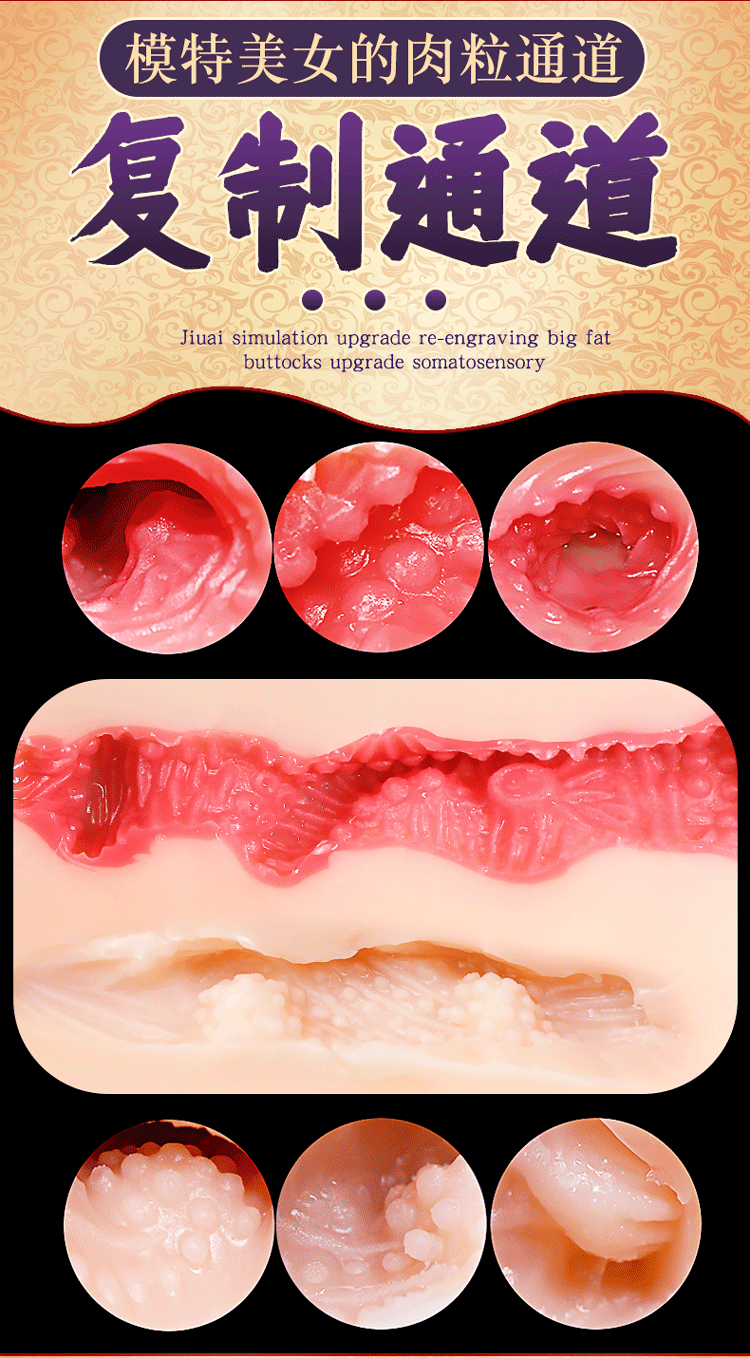 Jiuai Male Masturbator Half-Body Doll TPE Realistic Vagina and Butt Manual — detail image 5