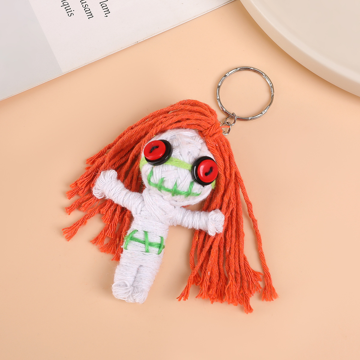 Lana hecha a mano malvada muñeca bruja muñeca decoración navideña ambiente regalo llavero Halloween