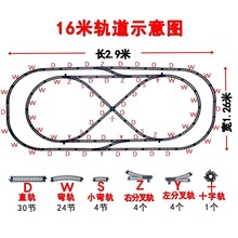 大型电动仿真火车玩具 1:87电动火车模型火车头 火车玩具 轨道