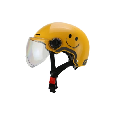 Motosiklet kaskı (dəbilqə) New Custom Gift 3C - 3c-transparent-short-lens-yellow-smiley-face-l