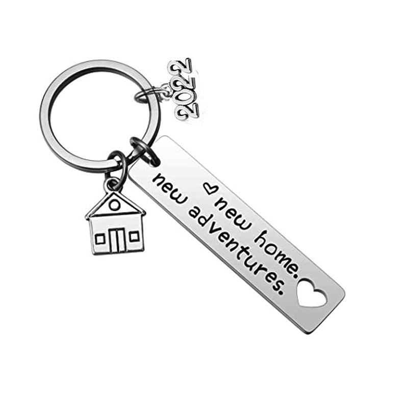 Fashion Simple Geometric Housewarming Gift Stainless Steel Keychain display picture 2