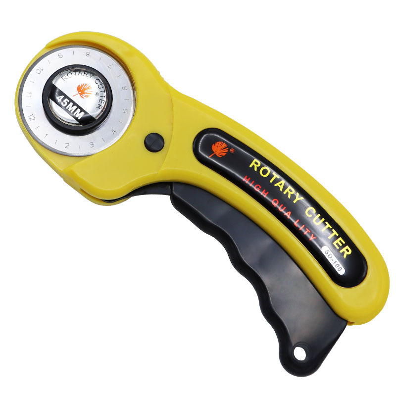 Patchwork cuchillo de rodillo de cocina 45mm cuchillo de corte de cuero con hoja anillo de goma hoja de corte mango rodillo