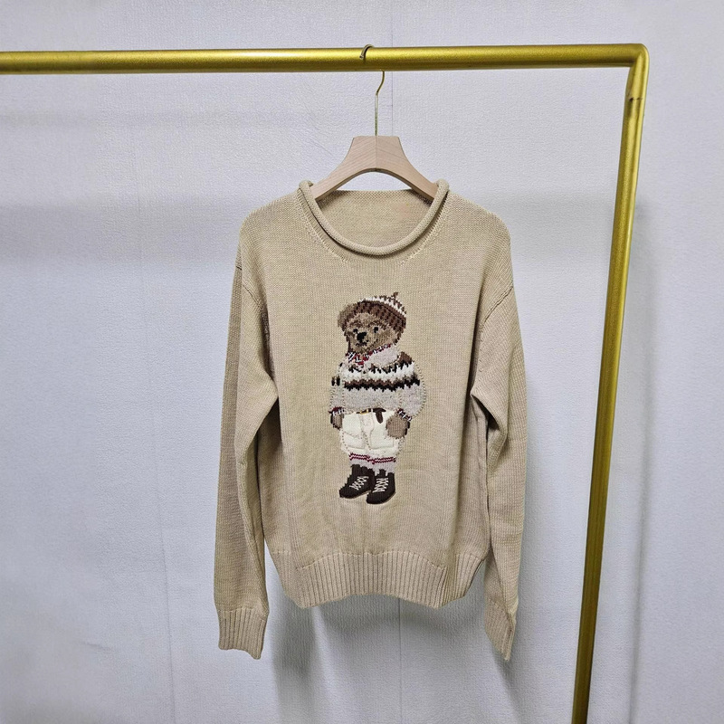 Cross-Border~Scan Code Available, Autumn and Winter Style, Heavy-Duty Pure Cotton Apricot-Colored Bear Design, Rolled Collar, College Style, Age-Reducing, Versatile Sweater for Women Cross-Border~Scan Code Available, Autumn and Winter Style, Heavy-Duty Pure Cotton Apricot-Colored Bear Design, Rolled Collar, College Style, Age-Reducing, Versatile Sweater for Women