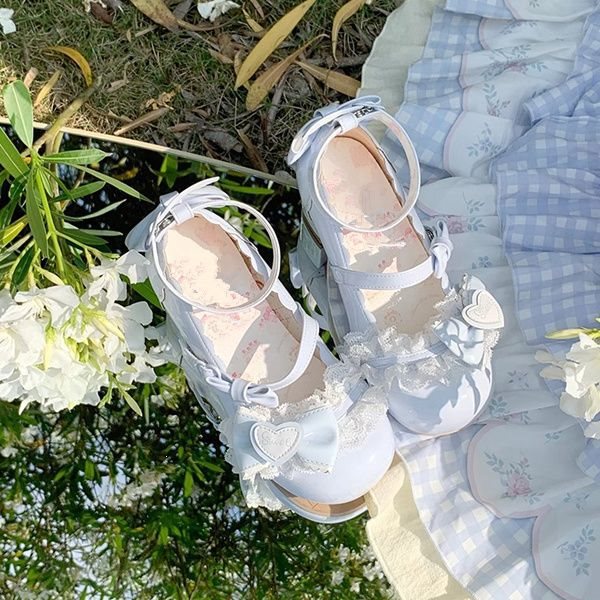 Mary Jane Shoes, Palace-Style Sweet and Cute Lolita Shoes, Low-Heeled Leather Shoes, Girl Princess Shoes