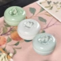 陶瓷文房保湿带盖砚台