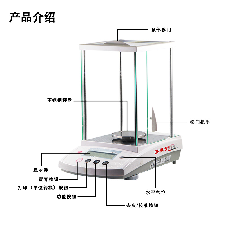 PR124ZH/E电子分析天平PR224ZH/E实验室万分之一0.1mgCP214