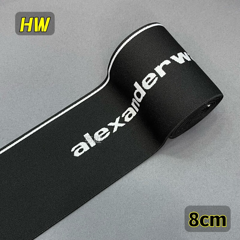 Factory Price 8cm Computer Jacquard Letter Hem Wide Elastic Band High Elastic Waist Head Rubber Trouser Head Letter Elastic Band