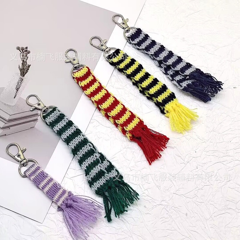 Miniso Harry Potter Series Academy-Style Scarf Phone Charm Hufflepuff Keychain Miniso Harry Potter Series Academy-Style Scarf Phone Charm Hufflepuff Keychain
