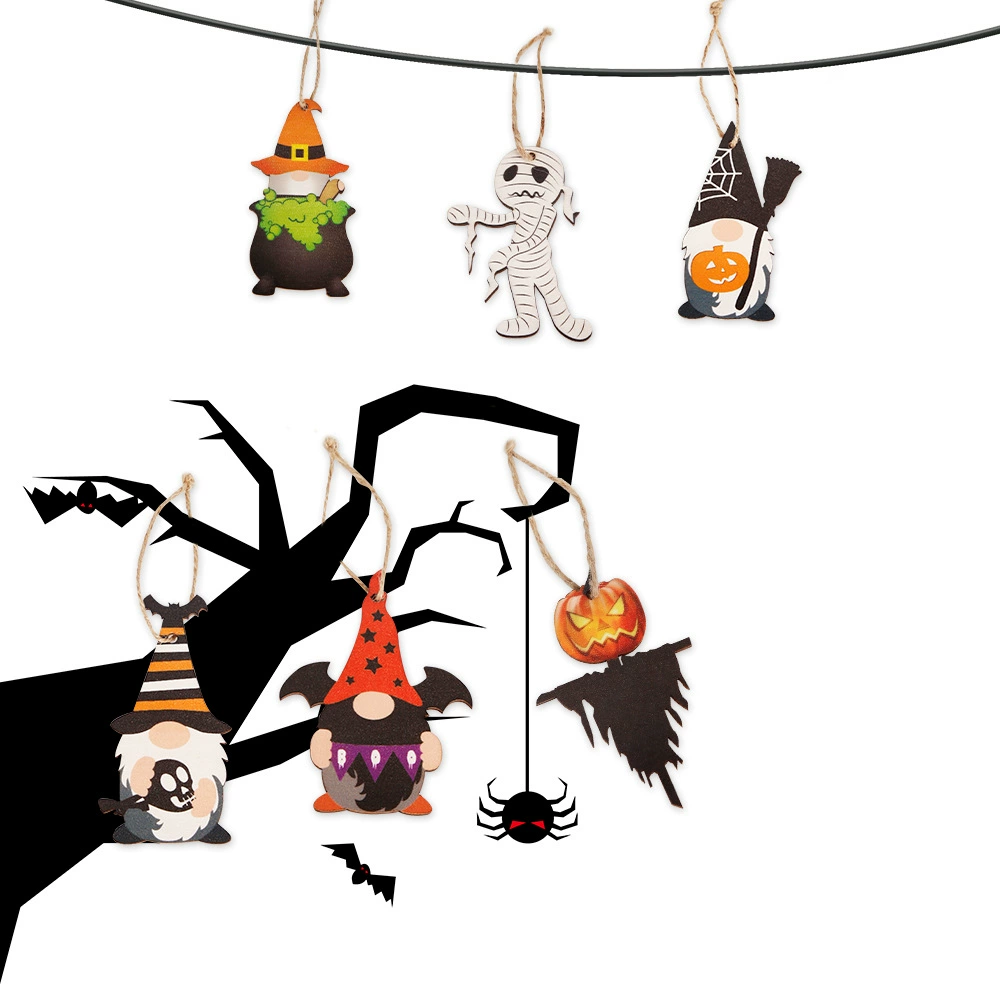 НовыйHalloween деревянный подвесной призрак череп тыква деревянная табличка подвеска призрак фестиваль украшение оловянная кость