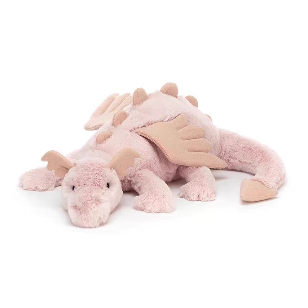 Dragão Rosa Extra Grande 88cm / Modelo completo com três padrões (siga a coleção para receber um saco de pó)