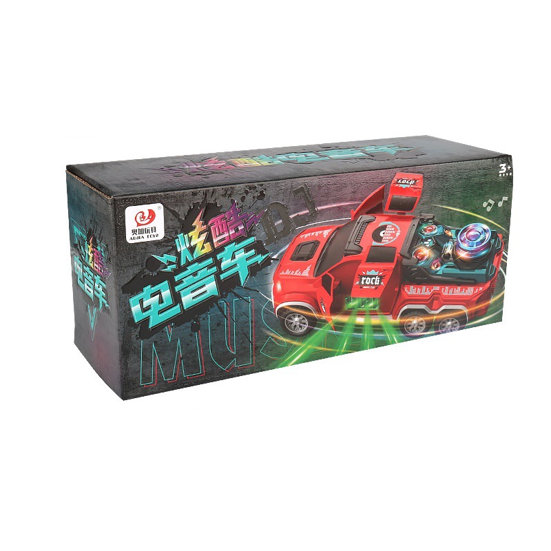 Nuevo coche eléctrico universal cool acrobacias eléctricas de sonido automático puerta giratoria de música luces juguetes para niños al por mayor