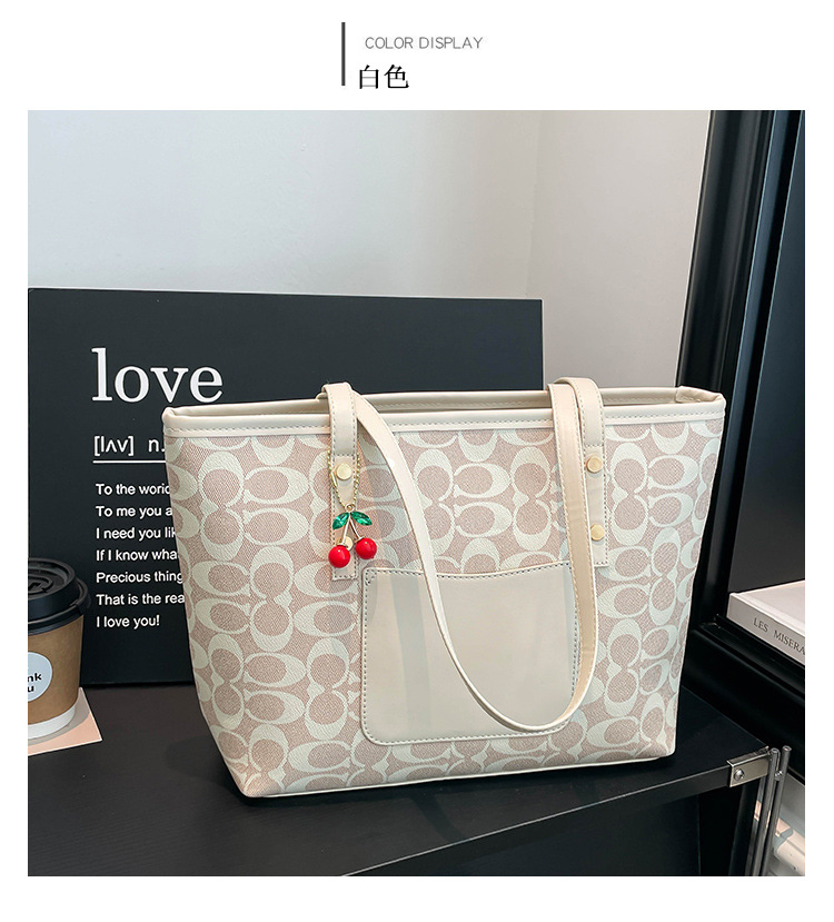 Classic Zipper Tote Bag, Daily Commute Shoulder Handbag, Large Capacity, Multiple Colors Available