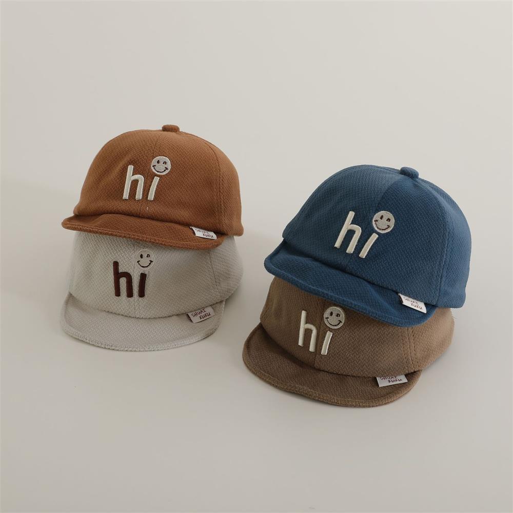 Sombreros para bebés bordados HI primavera y otoño nueva moda para niños niñas bebés coreanos sombreros de béisbol para niños