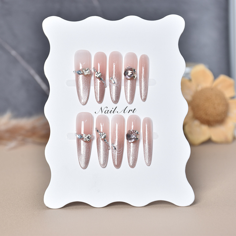 Usar uñas explosivas de alto nivel brillante full taladro manicure nuevo manicure hecho a mano manicure producto de manicure fina perro largo