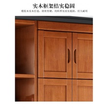 中式实木衣柜3456对开门简约木质妆台边柜组合卧室储物柜
