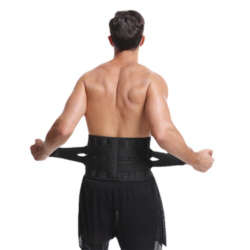 Cross-border elastic double compression waist belt fitness mesh breathable sports waist belt strength support weightlifting belt