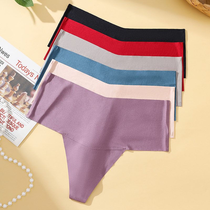 European and American Cross-border Women's plus size Underwear Ice Silk Non-marking Breathable Sports High Waist Women's Naked G-string European and American Cross-border Women's plus size Underwear Ice Silk Non-marking Breathable Sports High Waist Women's Naked G-string