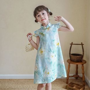 Girls' Chinese-Style Outfit Hanfu Ancient Style Chinese Culture Tang Suit Summer New Ancient Style Children's Day Performance Outfit Graduation Class Trendy