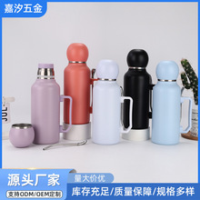 新款创意足球壶足球杯304不锈钢保温杯大容量便携吸管杯运动水壶