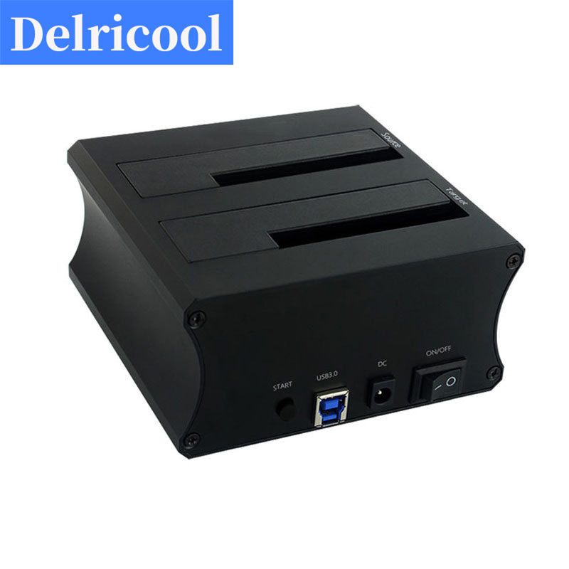 Usb3.0 Dual-Bay Hard Drive Dock 2.5/ 3.5inch Universal Serial Port Hard Drive Cloning Offline Copy Without Computer
