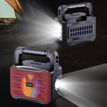 太阳能户外无线蓝牙音箱便捷式提手LED露营手电筒扬声器插卡