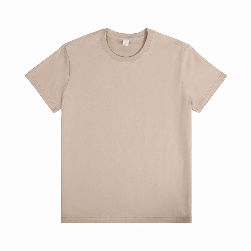 Camiseta de manga corta cepillada engrosada camisa de fondo de camiseta blanca Interior informal de media manga de algodón pesado suelto de los hombres