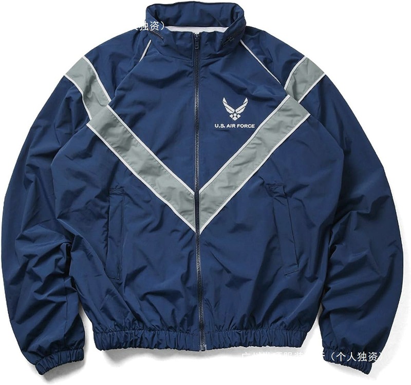 美式工装USAF反光连帽飞行员夹克IPFU校服风速干外套宽松训练服男|undefined