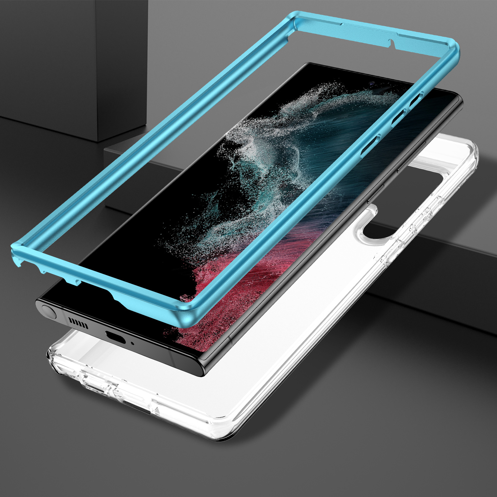 Shockproof Marble Phone Case For Samsung S24 And S23 Ultra Pink_voghion.com
