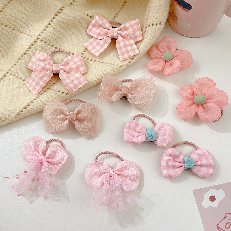 Ligas de cabello elásticas para niñas, colores de caramelo, suaves y resistentes, accesorios infantiles