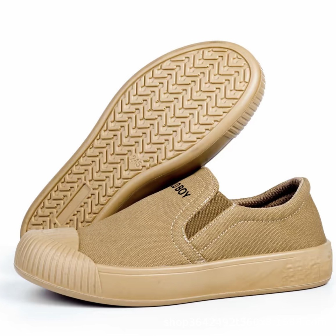 Wild Boy Integrated Canvas Shoes Factory Wholesale Custom Low-Top Puncture-Resistant Wear-Resistant Polyurethane Canvas Shoes