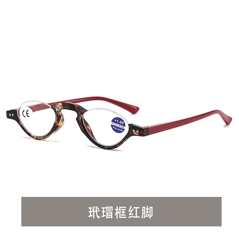 欧美时尚跨境防蓝光老花镜 男女半框鱼丝复古老花眼镜 老人阅读镜|undefined
