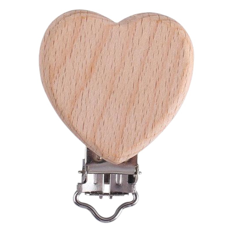 Bebé suministros chupete clip dibujos animados animal registro chupete clip calmante haya seguridad protección de madera clip