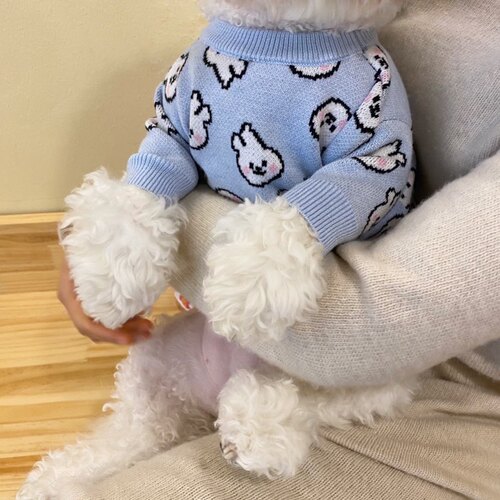 New Spring and Autumn Dog Clothes Rabbit Sweater Small Puppy Teddy Bichon Pomeranian Cat Pet Clothing