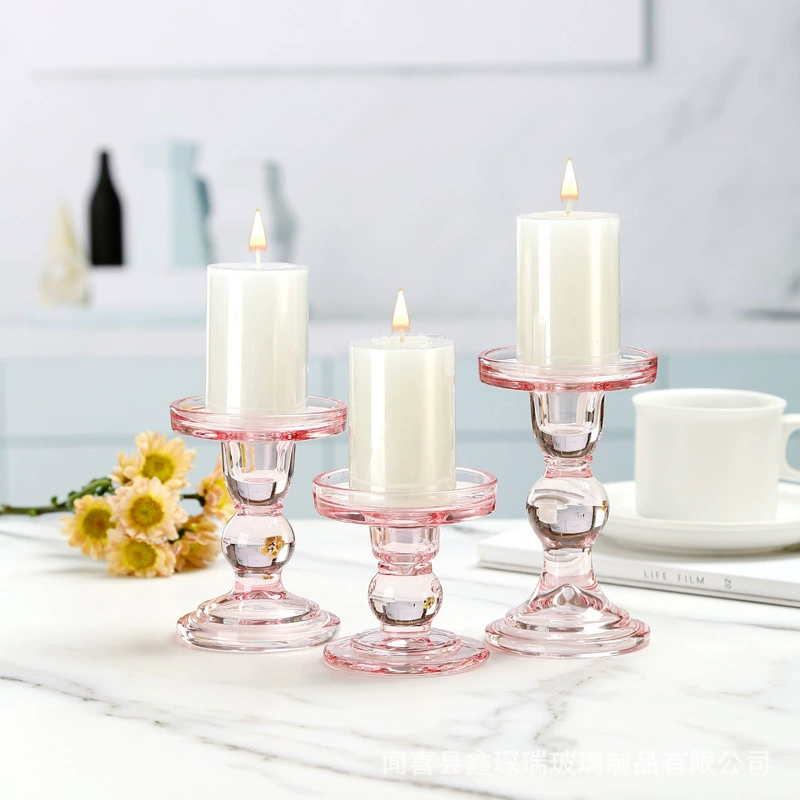 Поколение европейских подсвечников взрывы романтическая атмосфера контрастные стеклянные прозрачные украшения восковой стол из трех предметов набор