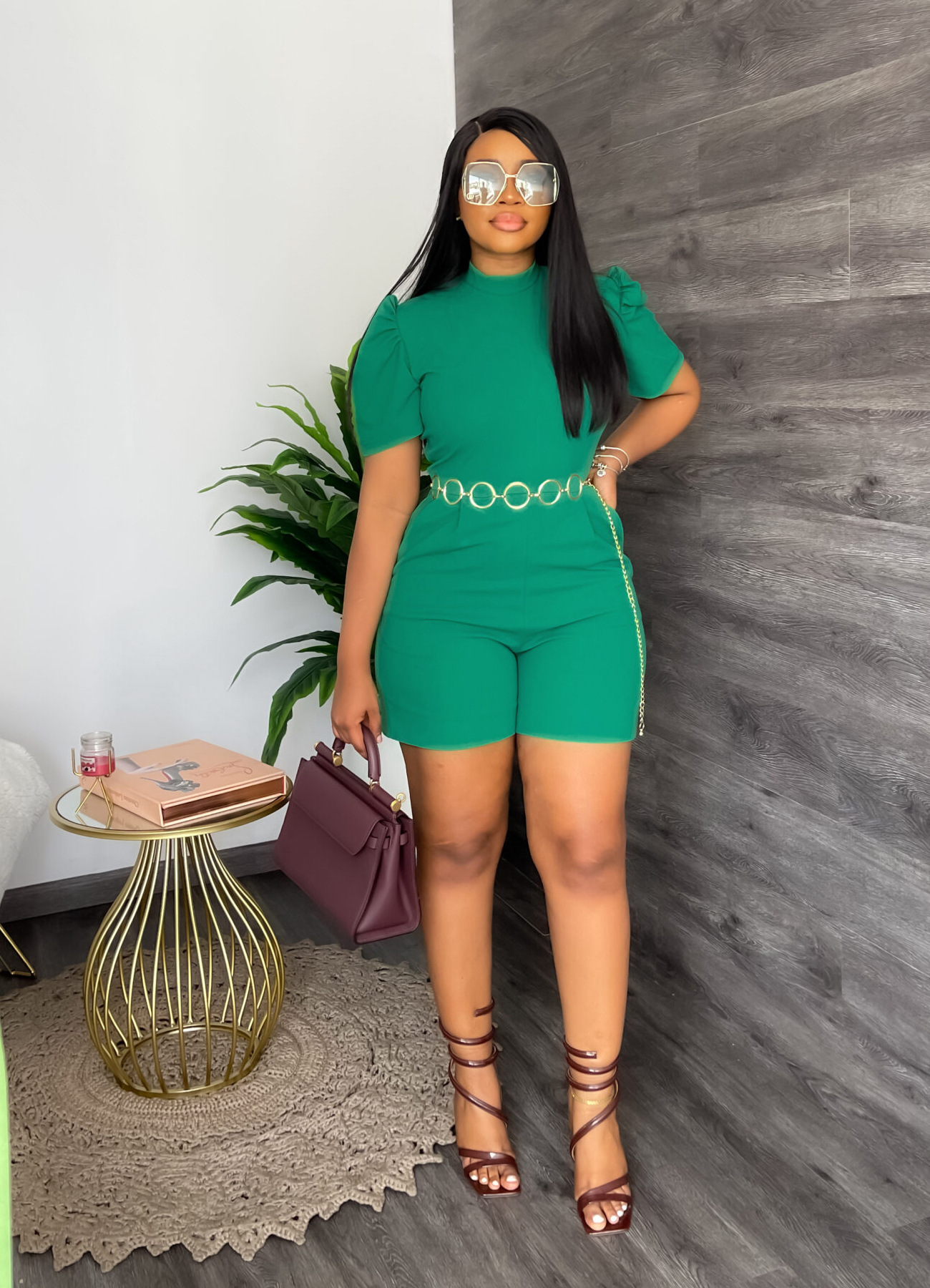 Women Round Neck Waist Controlled Casual Jumpsuit 8 Women Round Neck Waist Controlled Casual Jumpsuit