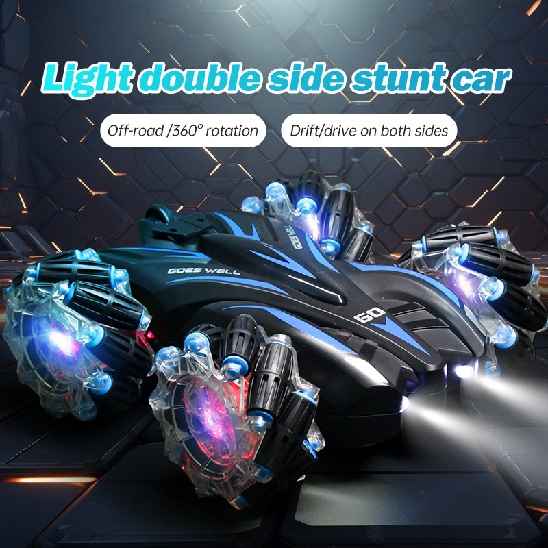 Nuevo transfronterizo de inducción de gestos doble pulverización de doble cara coche de chatarra rendimiento de venta caliente de deriva vehículo de control remoto 4WD