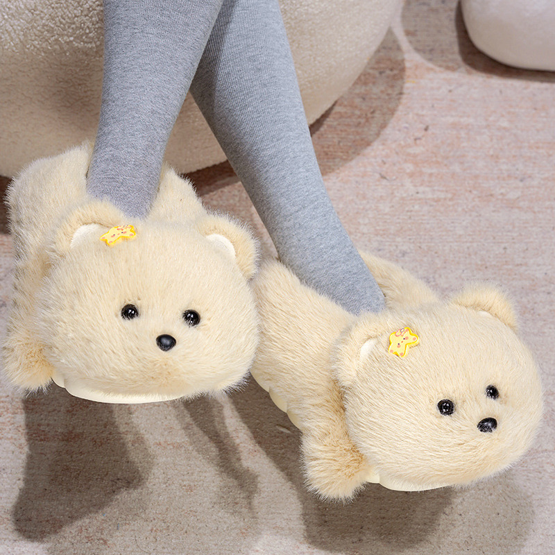 Cartoon transfronterizo pingüino zapatos para el hogar zapatillas de oficina de niñas zapatillas de algodón zapatillas de peluche para niños zapatillas de calentamiento gruesas