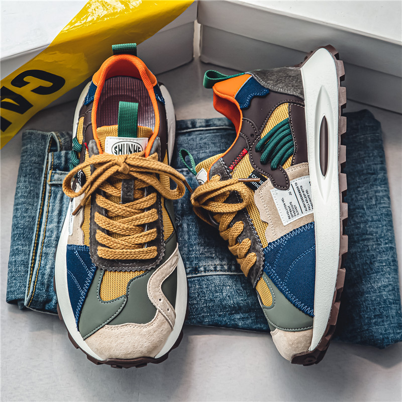 2025 Fall New Men's Lightweight Thick Sole Ah-Gang Sports Sneakers Trendy Versatile Low Top Casual Skate Shoes 2025 Fall New Men's Lightweight Thick Sole Ah-Gang Sports Sneakers Trendy Versatile Low Top Casual Skate Shoes
