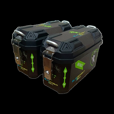 box rider equipment waterproof – Electric car tail box - 25l-pair-of-side-boxes-leather-lining-side-hanging-bracket-black