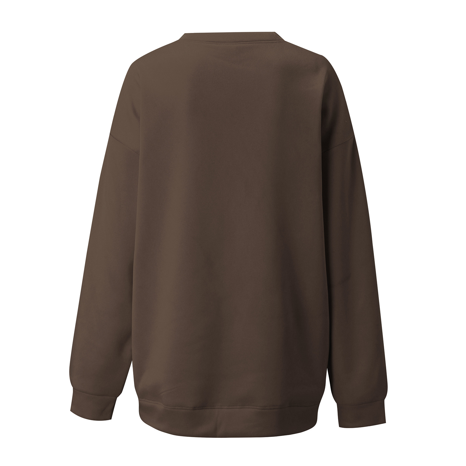 women s dropped shoulder round neck elk printing fleece sweatershirt nihaostyles wholesale Christmas costumes NSYUM79715