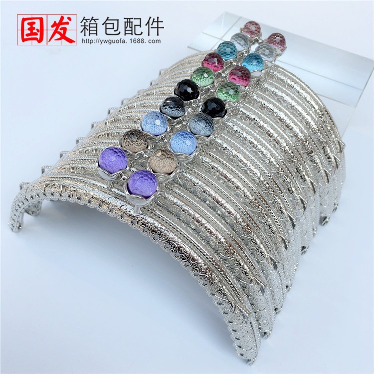 12.5cm semicircular encaje en relieve cabeza de loto de coral oro plateado 10 colores opcionales 0063 - YS