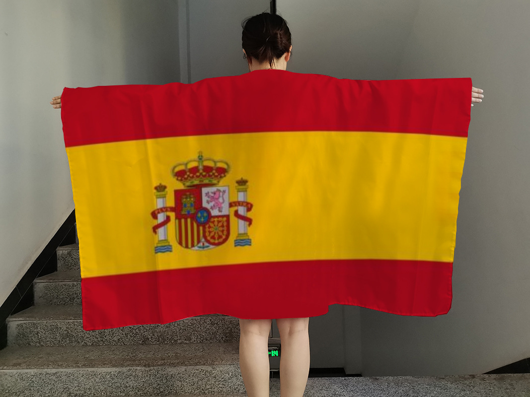 Suministro transfronterizo 2022 Copa Mundial de fútbol animar apoyos fans capa bandera chal 90*150cm