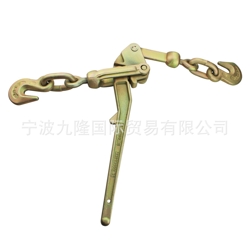 棘轮拉紧器链条杠杆收紧链条捆绑器双钩货车固定紧链器钢索紧线器