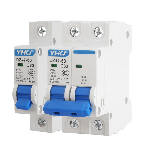 Air switch circuit breaker C45 DZ47-63-1P 2P 3P 4P short circuit overload protection c32A circuit breaker