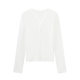 2025 Spring Summer New Knitwear Women's Long-sleeved Middle-aged and Elderly Cardigan Jacket Small Shirt Pit Ice Silk Top