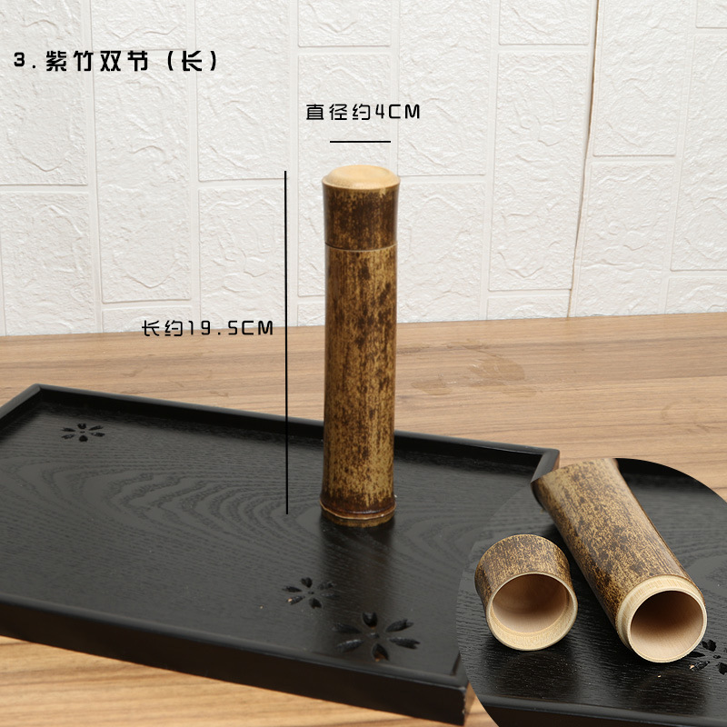 Tetera de bambú tubo de té de bambú tarro de bambú portátil tetera al por mayor lanzamiento ceremonia del té accesorios de almacenamiento productos de bambú