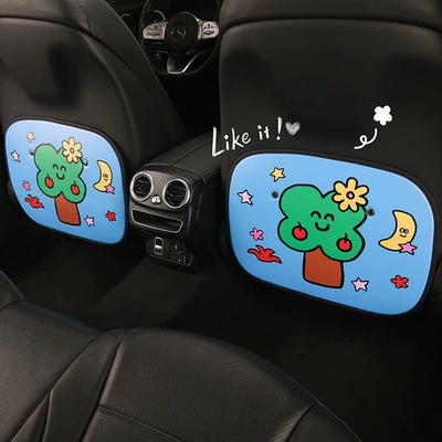 Cute Cartoon Car Seat Back: Chair back anti-kick pad