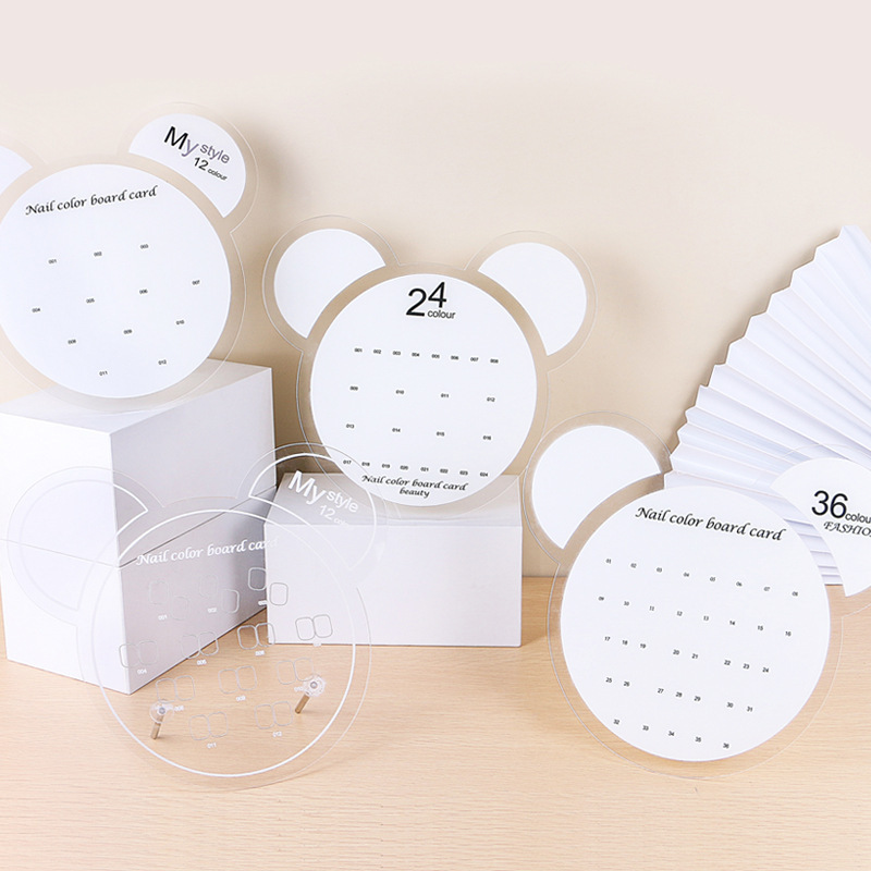 Guangzhou Factory Mickey Mouse Nail Art Color Card 12 Color 24 Color 36 Color Nail Art Display Plate Nail Art Gel Color Plate Guangzhou Factory Mickey Mouse Nail Art Color Card 12 Color 24 Color 36 Color Nail Art Display Plate Nail Art Gel Color Plate