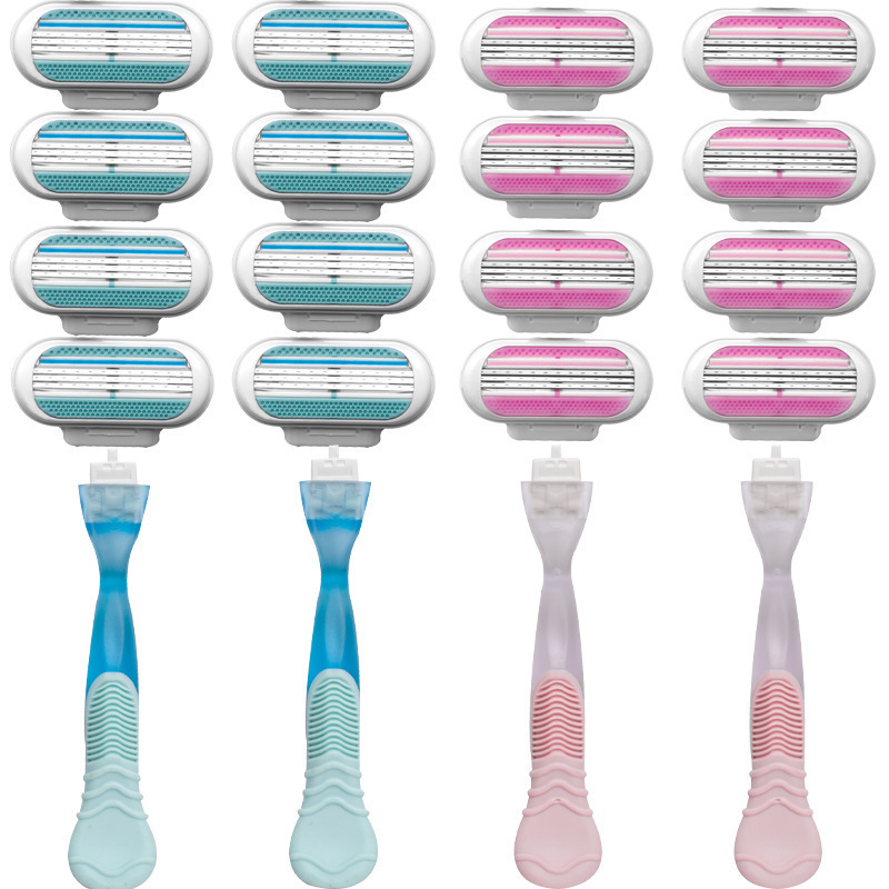 Three-Layer Women's Razor, Manual Razor, Hair Remover, Easy to Shave Armpit Hair and Leg Hair, Cross-Border Wholesale Three-Layer Women's Razor, Manual Razor, Hair Remover, Easy to Shave Armpit Hair and Leg Hair, Cross-Border Wholesale
