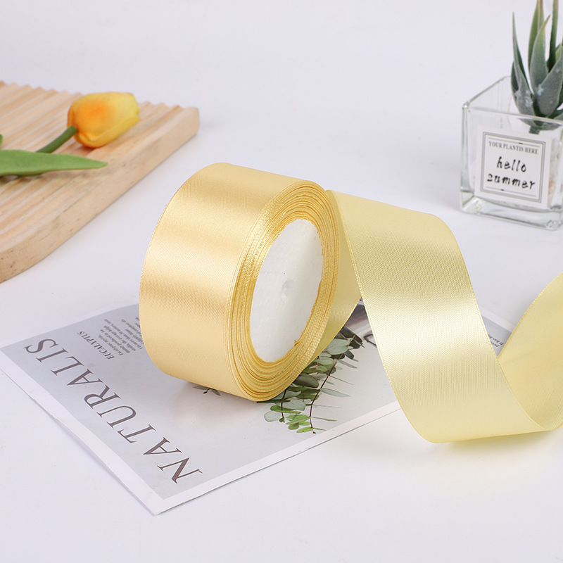 Cinta de poliéster de color de 5cm Diy decoración de boda, ramo de cinta, embalaje de regalo, cinta de cinta, fábrica de cinta al por mayor